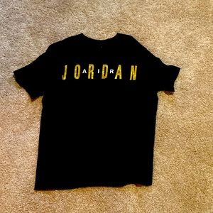 Black and Gold Air Jordan Shirt